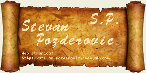 Stevan Pozderović vizit kartica